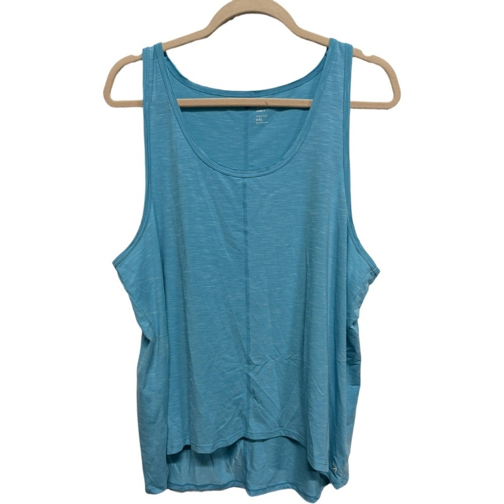 GapFit Breathe Tank XXL Blue Athletic Top Lightweight Workout Gym Sleeveless